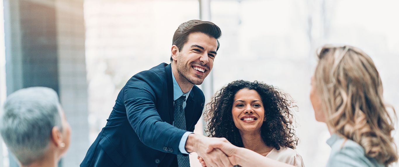 Business meeting handshake