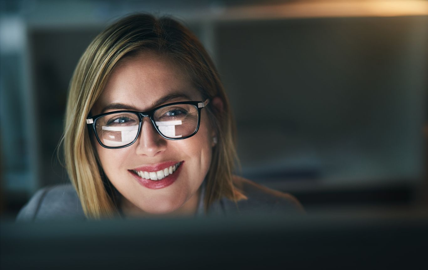 Woman smiling